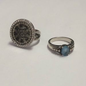 Any 2 Rings for $10 Blue/Silver Rings
